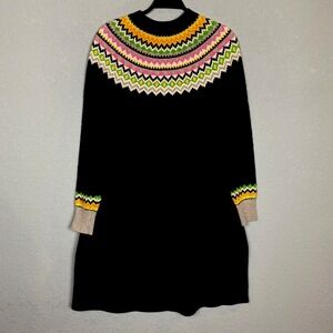 Boden Millie Sweater Dress Size 10 Nordic Fair Isle Navy Alpaca Wool‎ Blend